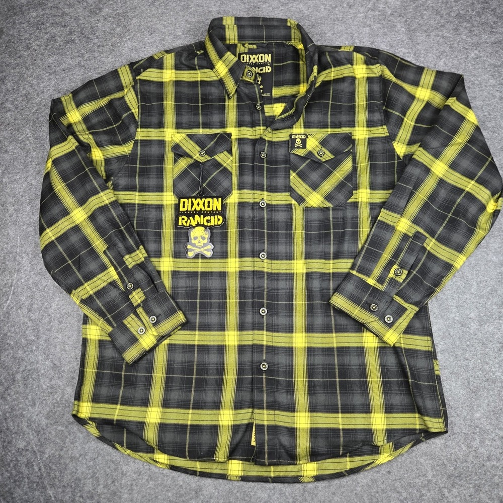 Dixxon Flannel Company x Rancid Men's XL Plaid Flannel Motorcycle Riding Shirt